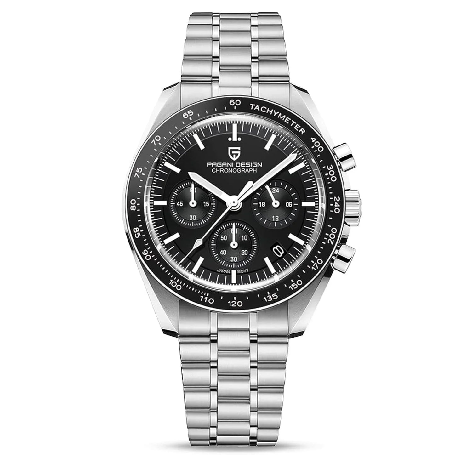 Men Silver Stainless Steel Strap Watch