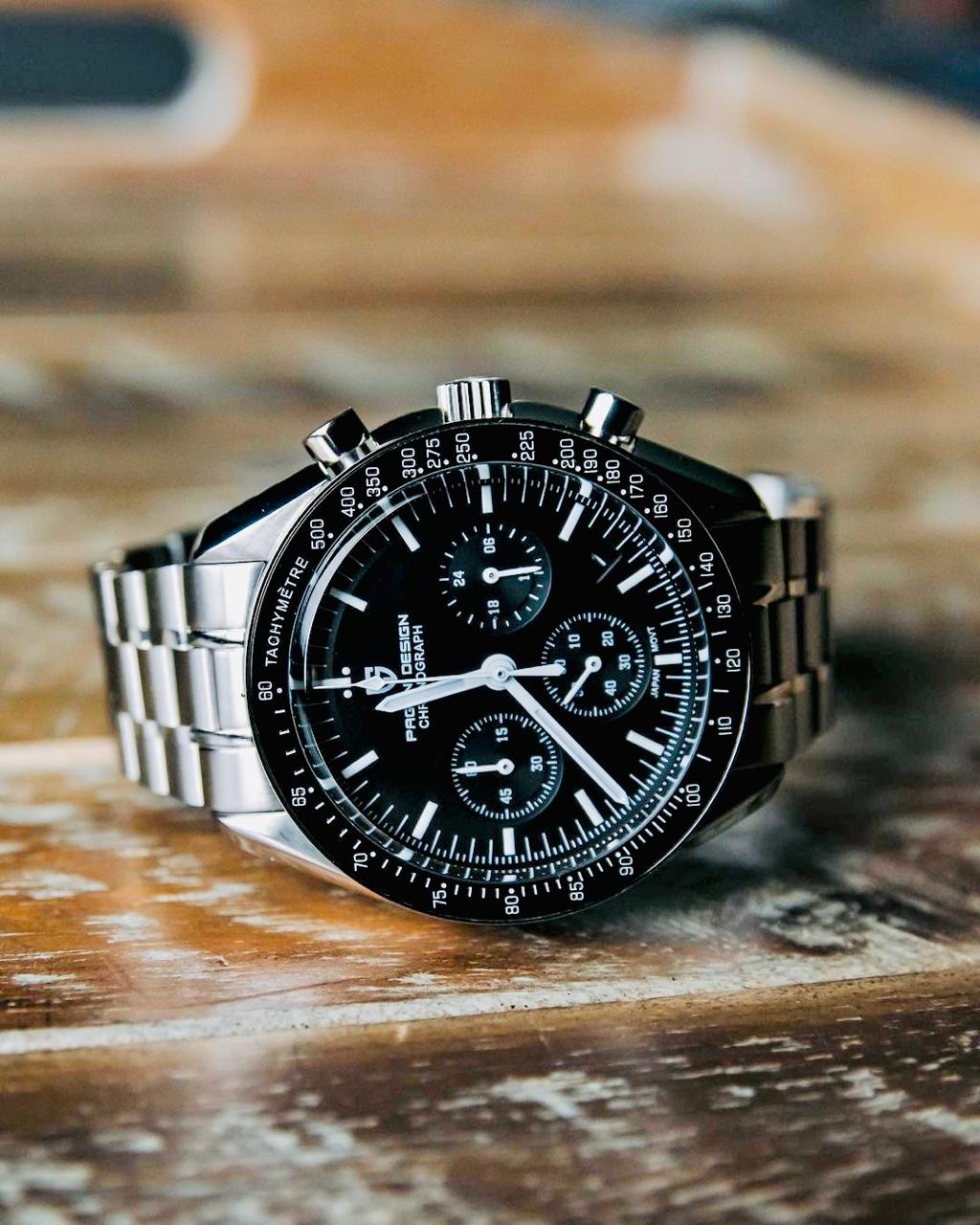 Men Silver Stainless Steel Strap Watch
