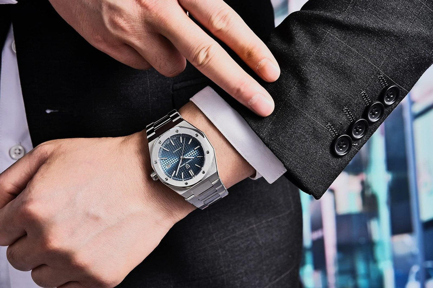 Pagani Design PD-1673 Royal Oak Men's 40mm NH35A Automatic Mechanical Watch 100M Waterproof Sapphire Crystal Stainless Steel Luminous Watch