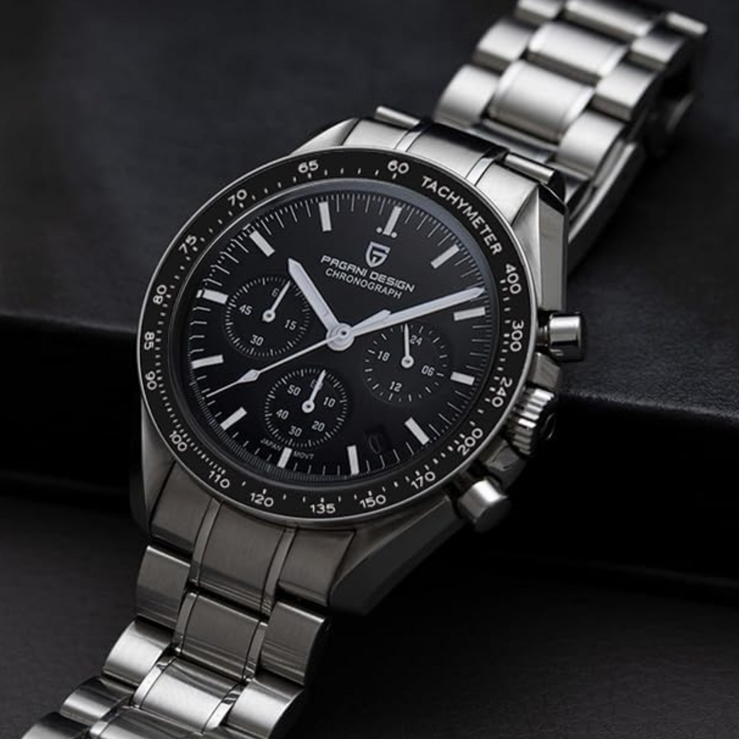 Men Silver Stainless Steel Strap Watch