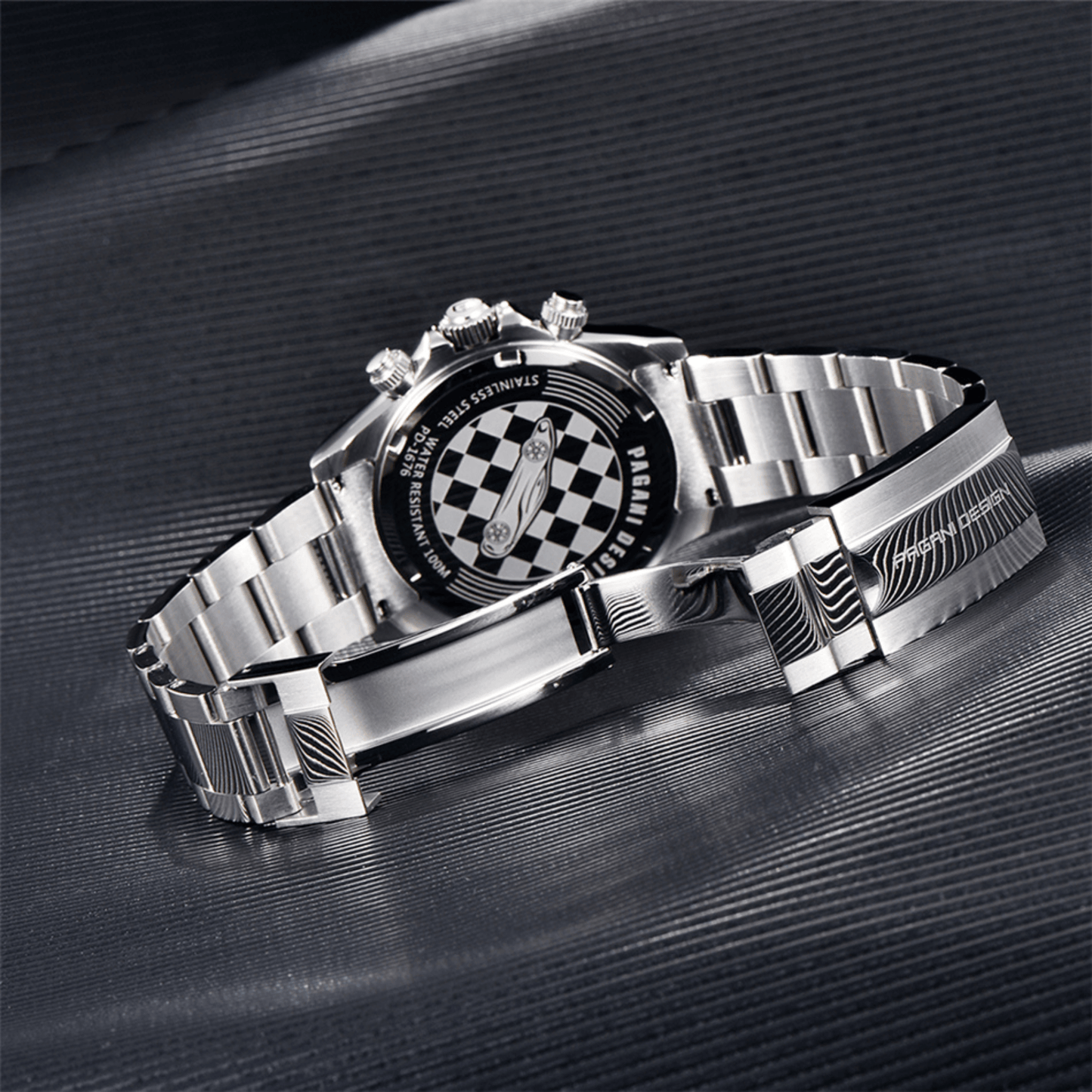 Pagani Design PD-1676 Paul Newman Chronograph Luxury Waterproof Movement (Japanese VK63) | Stainless Steel Men's 40MM Watch - White Dial