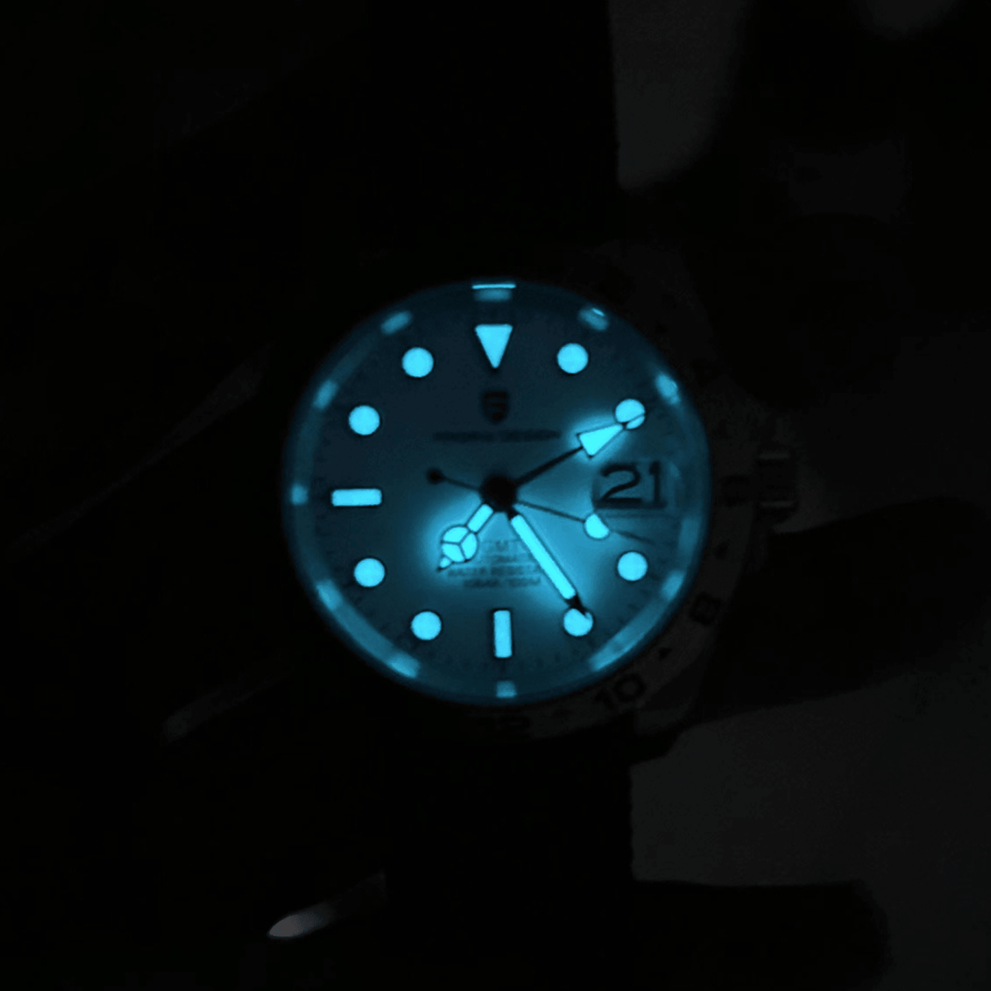 Pagani Design PD-1762 Seiko NH34 Movement equipped with AR AF Anti-Radiation Coating Automatic Watch Stainless Steel Men's (GMT Explorer II - White)