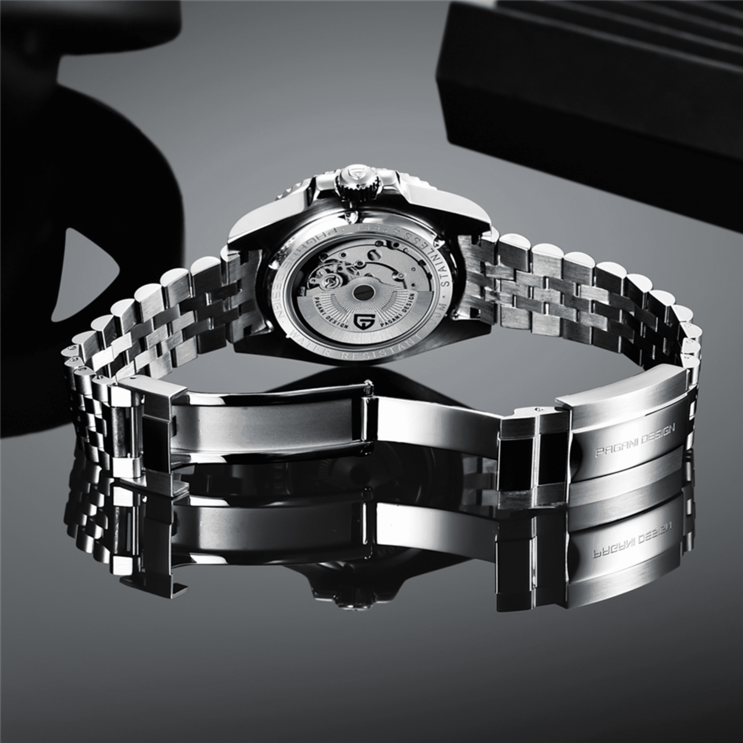 Pagani Design PD-1662 Seiko NH34 Movement equipped with AR AF Anti-Radiation Coating Automatic Watch Stainless Steel Men's (Pepsi - Jubilee Bracelet)