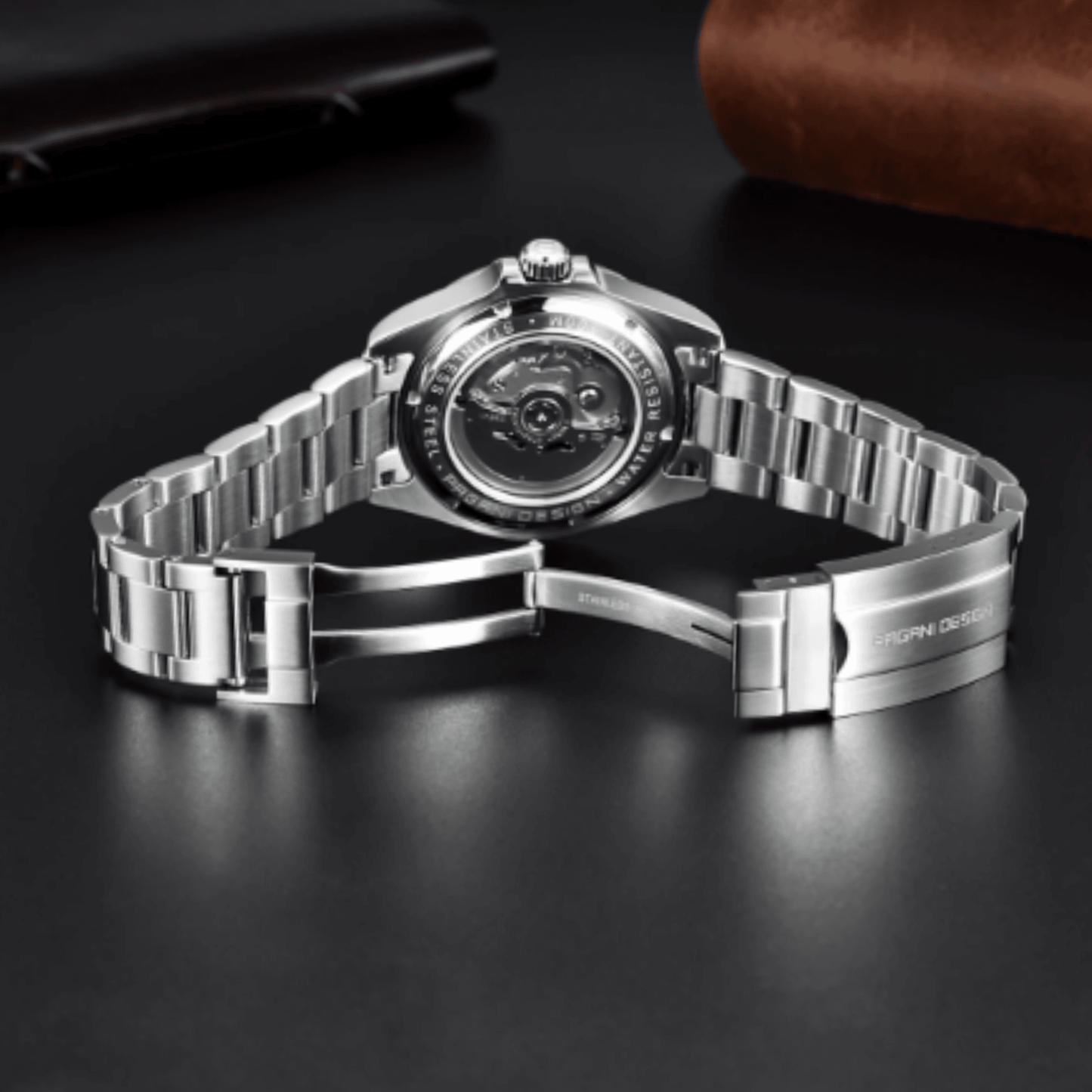 Pagani Design PD-1762 Seiko NH34 Movement equipped with AR AF Anti-Radiation Coating Automatic Watch Stainless Steel Men's (GMT Explorer II - White)