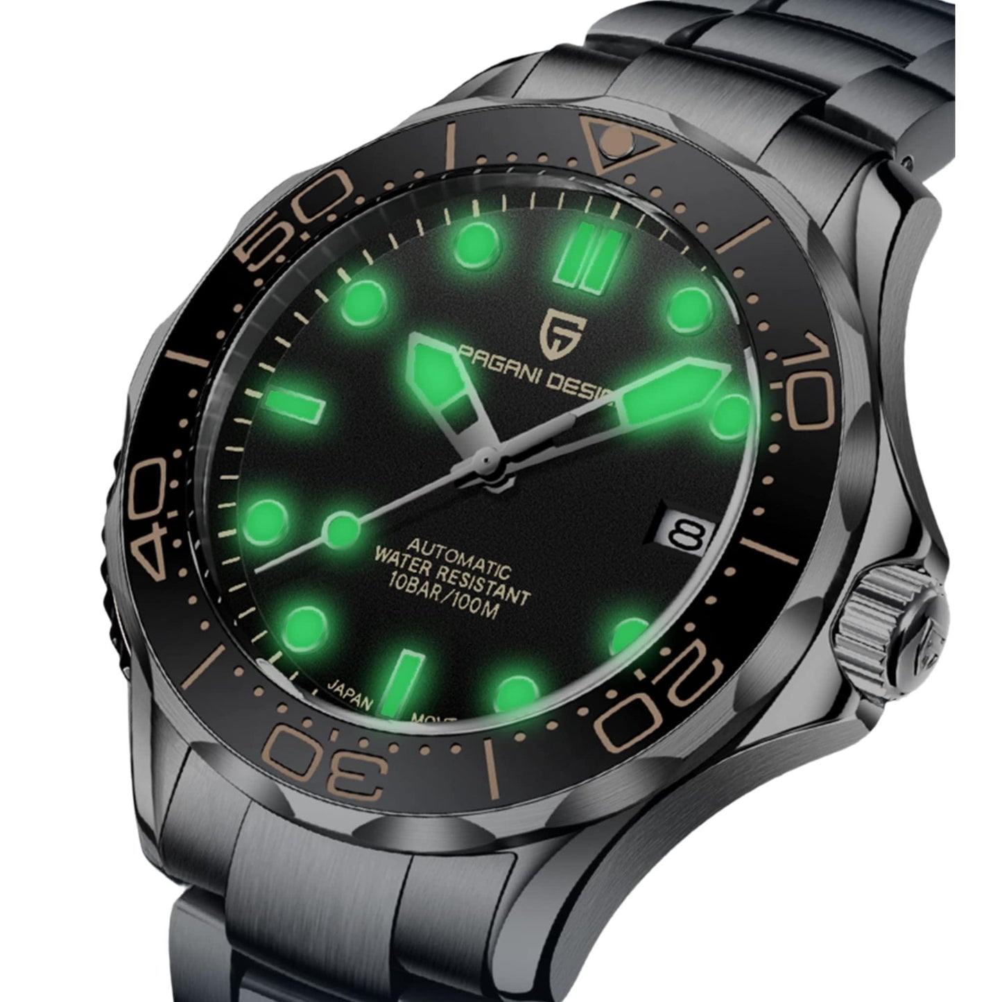 Pagani Design PD-1667 40mm Mens Automatic Waterproof Mechanical Watch with (Japanese NH-35 Movement) 007 Seamaster Hommage
