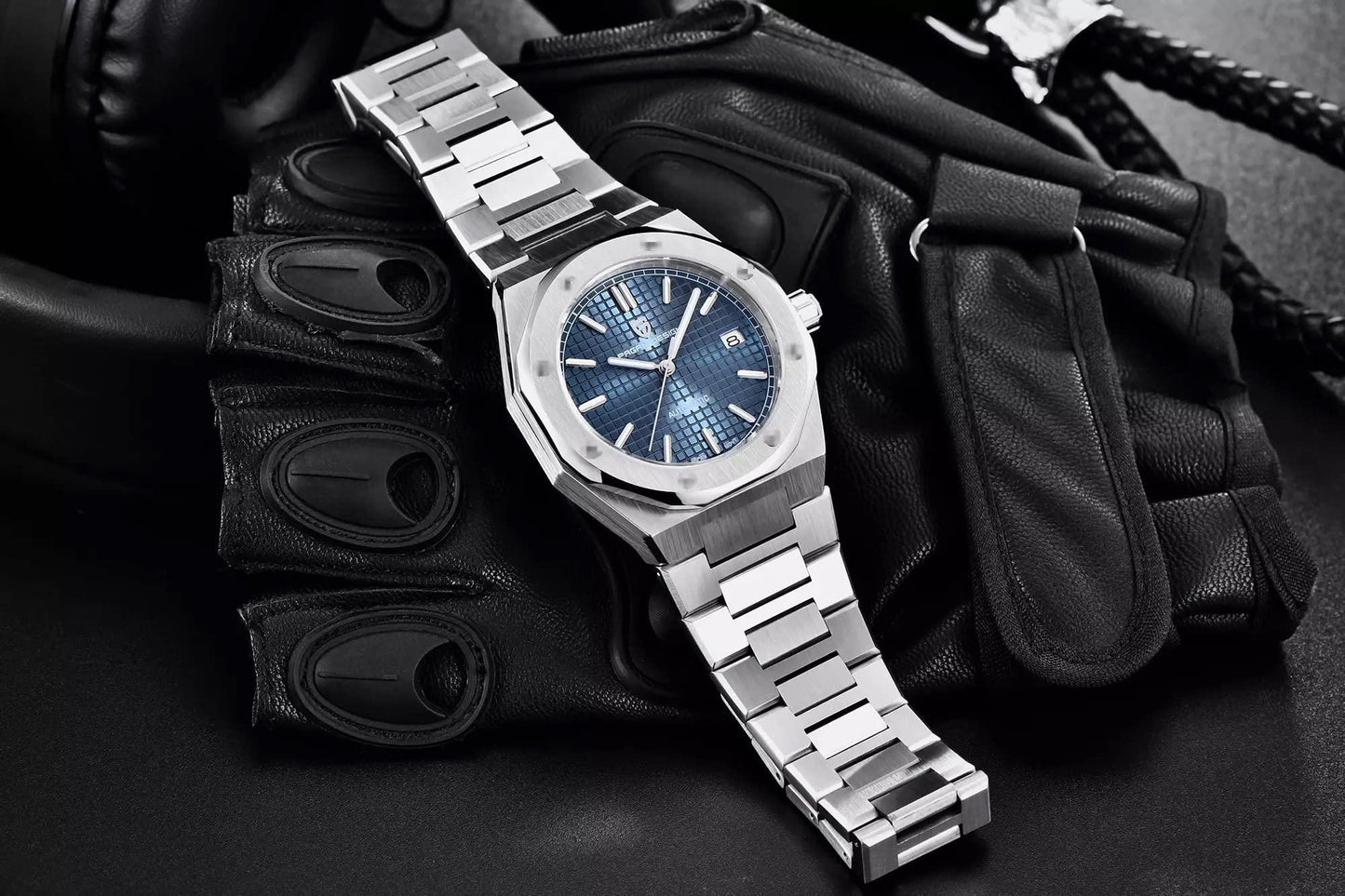 Pagani Design PD-1673 Royal Oak Men's 40mm NH35A Automatic Mechanical Watch 100M Waterproof Sapphire Crystal Stainless Steel Luminous Watch