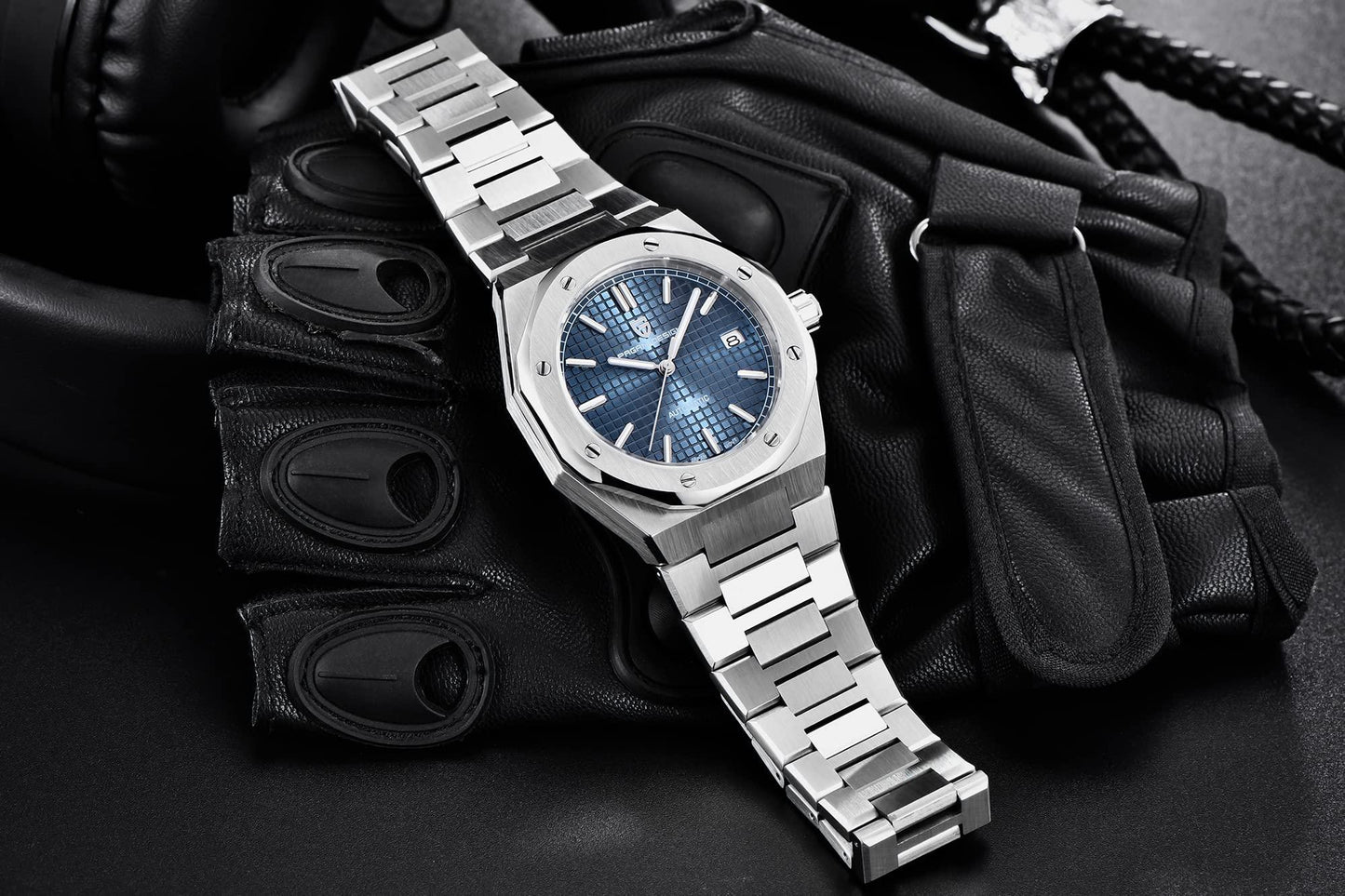 Pagani Design PD-1673 Royal Oak Men's 40mm NH35A Automatic Mechanical Watch 100M Waterproof Sapphire Crystal Stainless Steel Luminous Watch