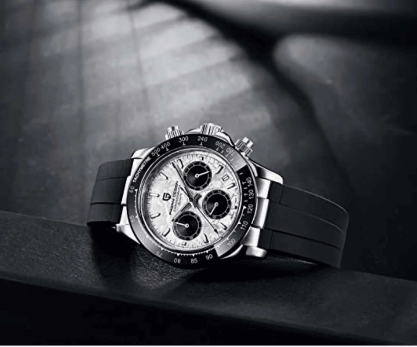 Pagani Design PD-1664 | Luxury | Meca-quartz  Movement (SeikoVK63) | Stainless Steel Men's 40MM Watch (Meteorite Dial)